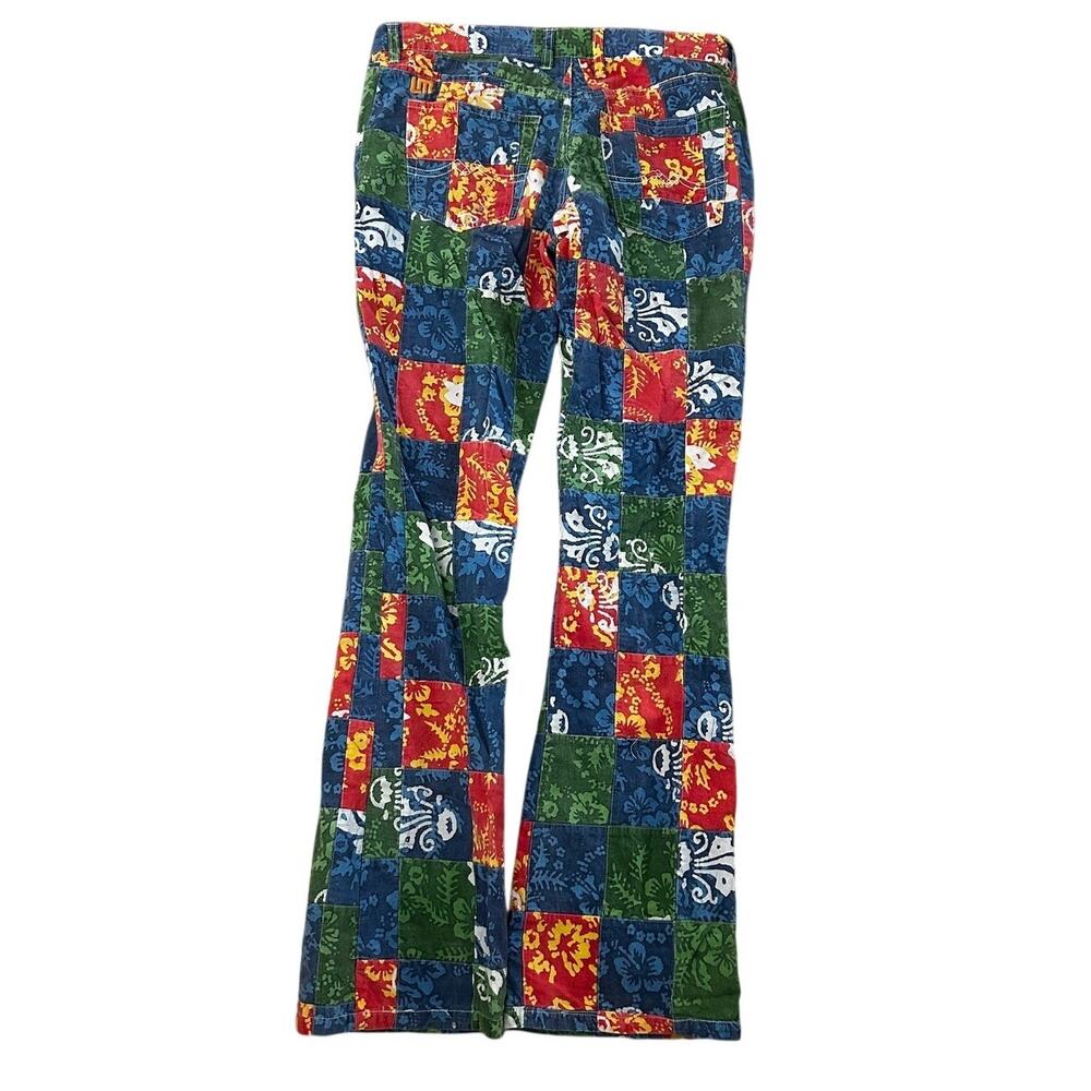 Loudmouth Golf Pants Patchwork Madras Multi Color Cotton Trousers SZ8 - Picture 3 of 8